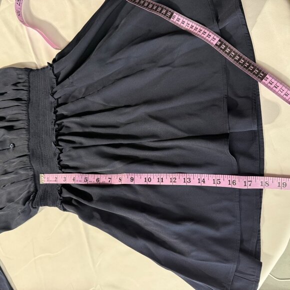 Quince Washable Stretch Silk Tiered Mini
Dress Navy Blue Size Medium NWT - Picture 7 of 12